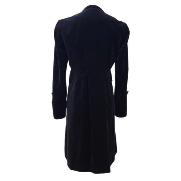 VINTAGE 90's Newport News Velvet Jacket Pirate Baddie Midi Trench ,Women's 8 - Picture 6 of 12
